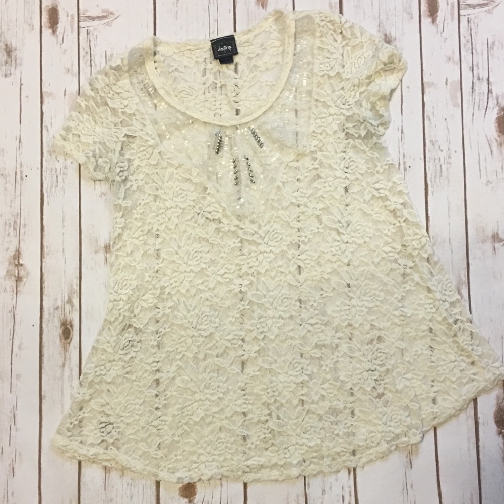 Daytrip Cream Lace Top